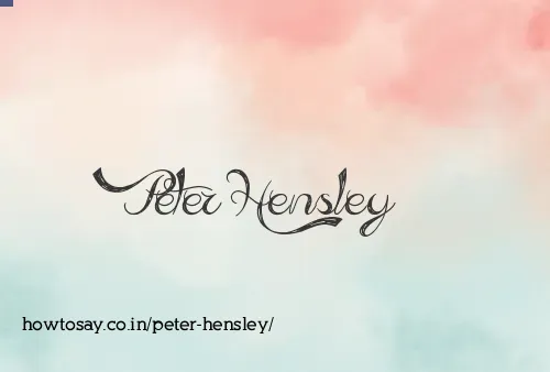 Peter Hensley