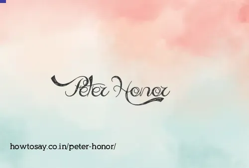 Peter Honor