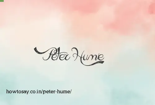 Peter Hume