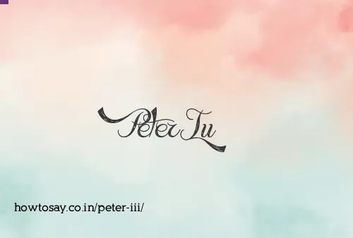 Peter Iii