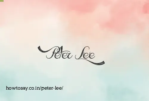 Peter Lee
