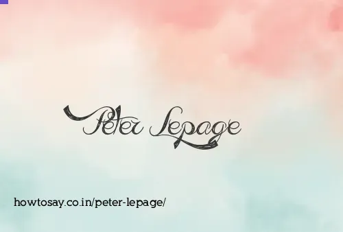 Peter Lepage