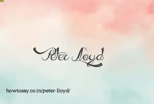 Peter Lloyd