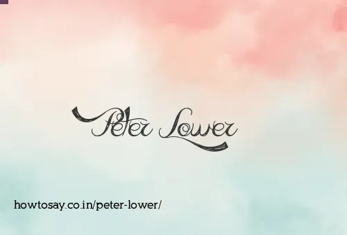 Peter Lower