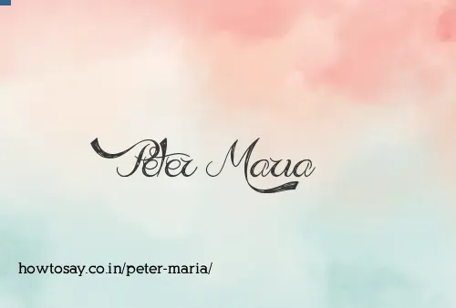 Peter Maria