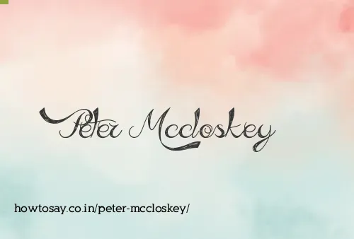 Peter Mccloskey