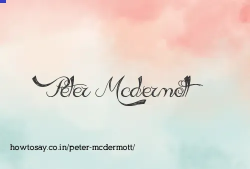 Peter Mcdermott