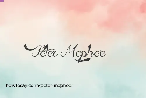 Peter Mcphee