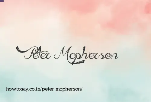 Peter Mcpherson