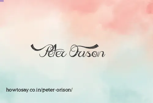 Peter Orison