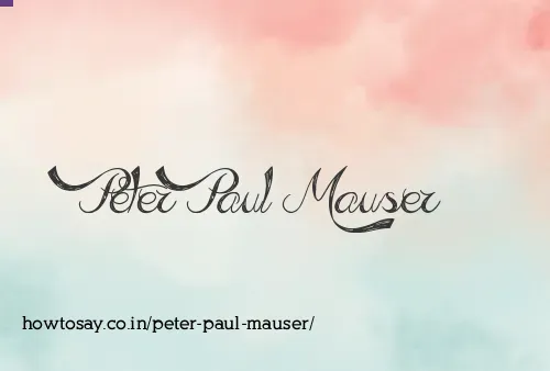 Peter Paul Mauser