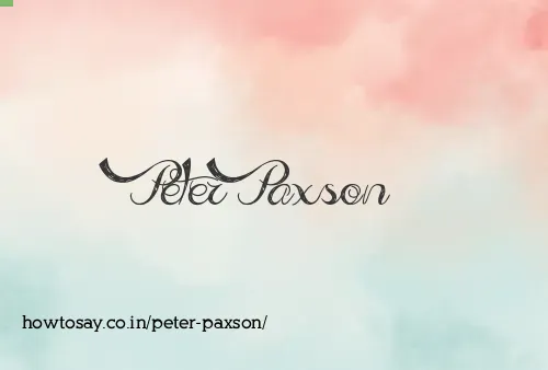 Peter Paxson