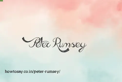 Peter Rumsey