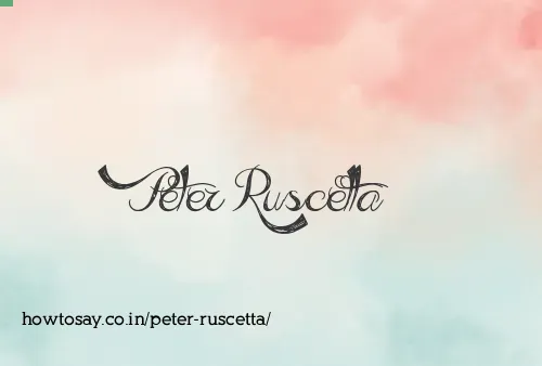 Peter Ruscetta