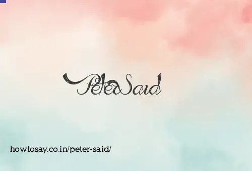 Peter Said