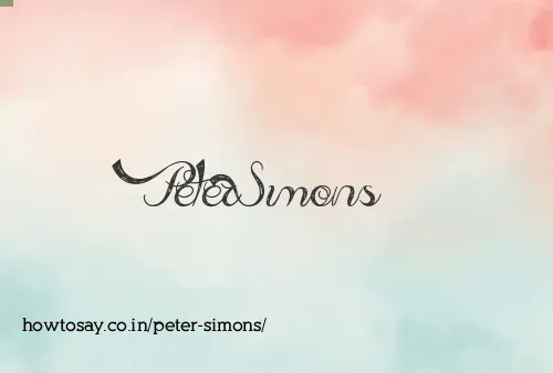 Peter Simons