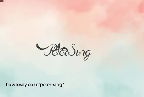 Peter Sing