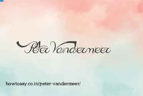 Peter Vandermeer