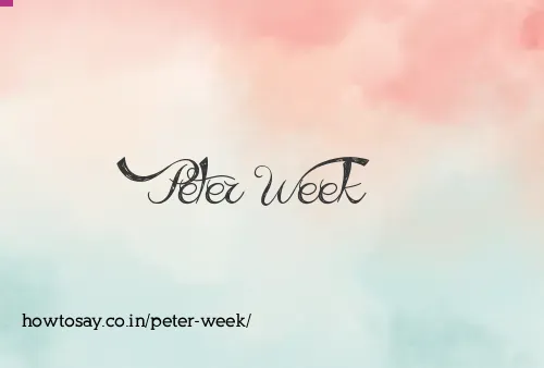 Peter Week