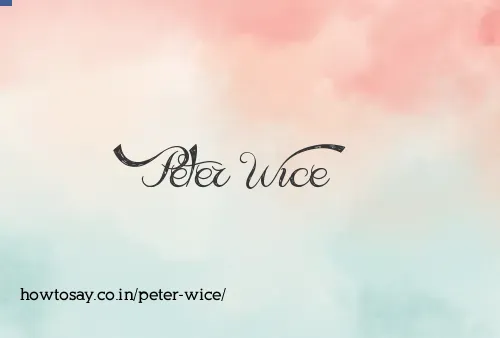 Peter Wice