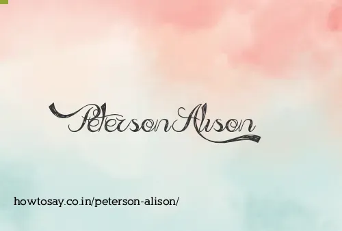 Peterson Alison