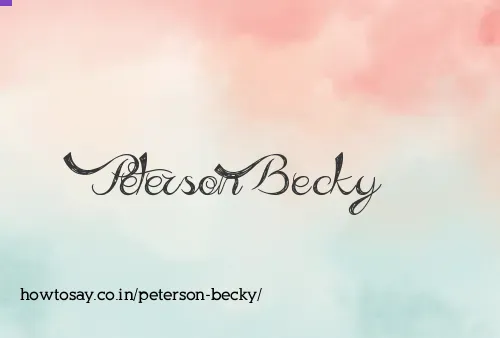 Peterson Becky