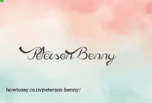 Peterson Benny