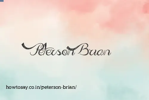 Peterson Brian