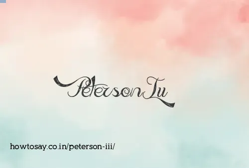 Peterson Iii