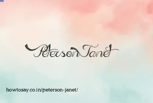 Peterson Janet