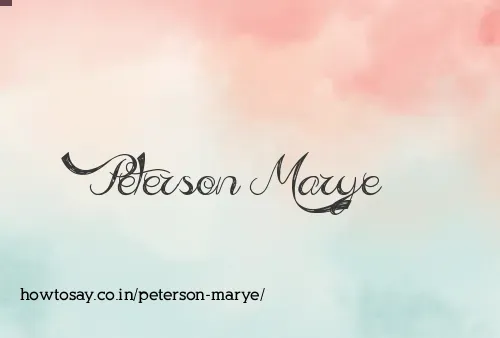 Peterson Marye