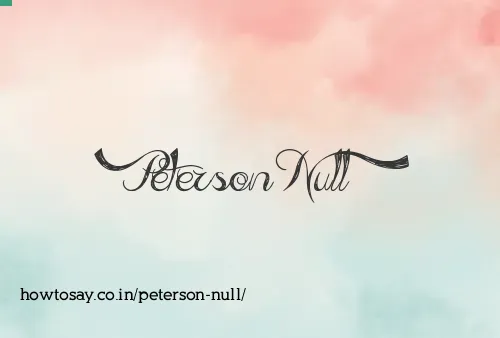 Peterson Null