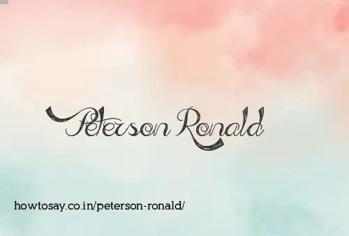 Peterson Ronald