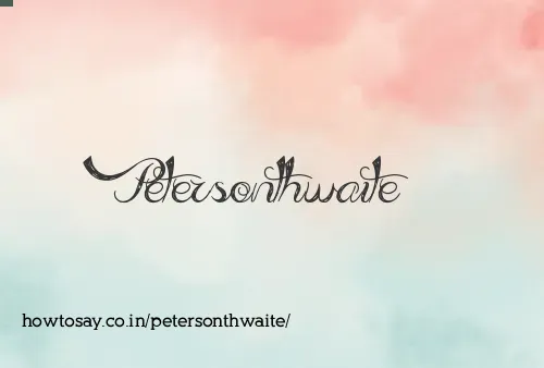 Petersonthwaite