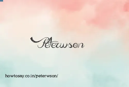 Peterwson