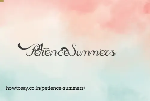 Petience Summers