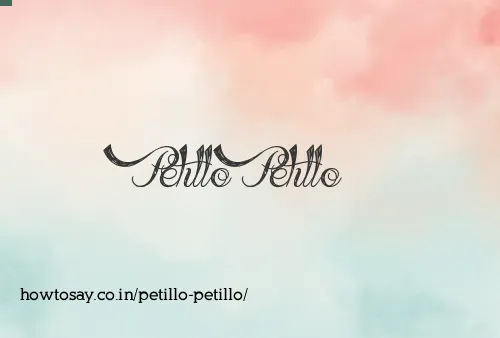 Petillo Petillo