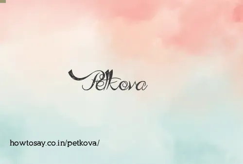 Petkova