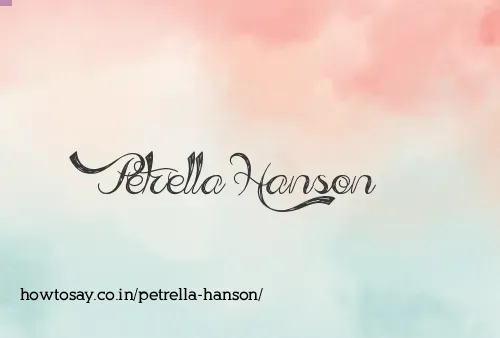 Petrella Hanson
