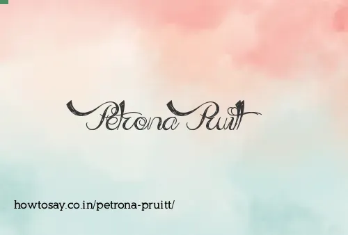 Petrona Pruitt
