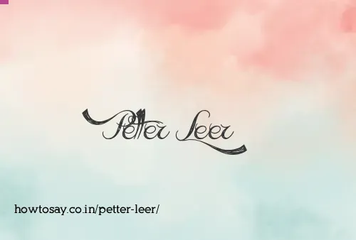 Petter Leer
