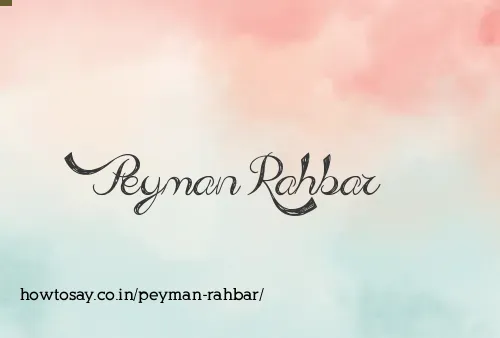 Peyman Rahbar