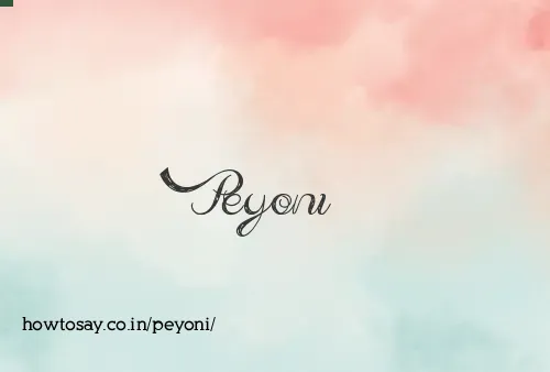 Peyoni