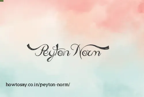 Peyton Norm