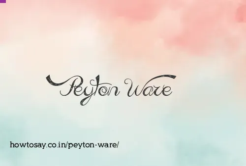 Peyton Ware