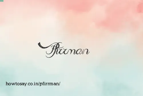 Pfirrman