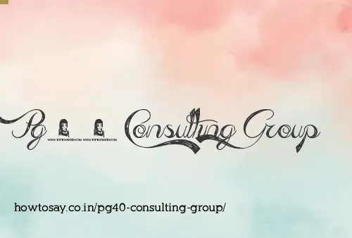 Pg40 Consulting Group