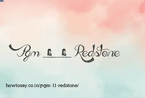 Pgm 11 Redstone
