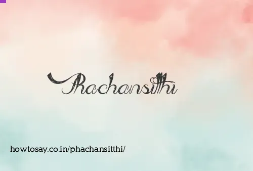 Phachansitthi