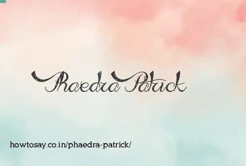 Phaedra Patrick